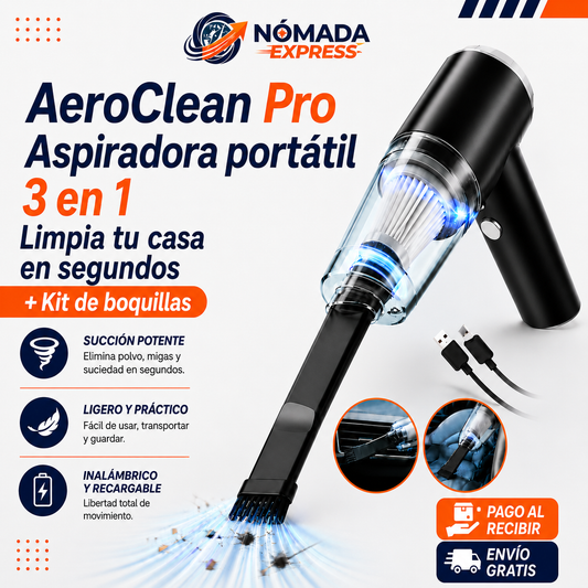 AeroClean Pro Aspirador portátil 3 en 1